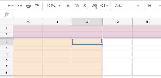 how to freeze rows and columns in Google Sheets