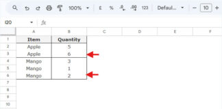 Example of extracting the last row in each group in Google Sheets using SORTN