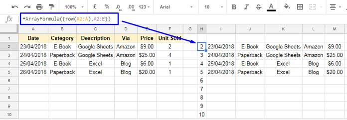 Adding a virtual row number column with the range to insert duplicate rows using VLOOKUP