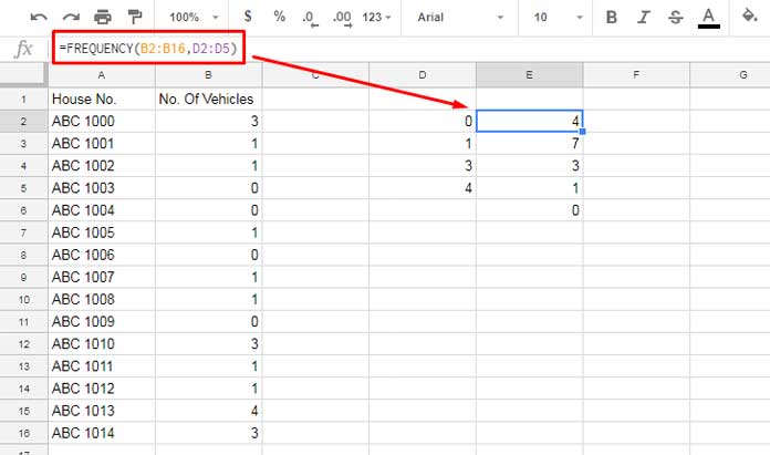 How To Make Frequency Chart In Google Sheets