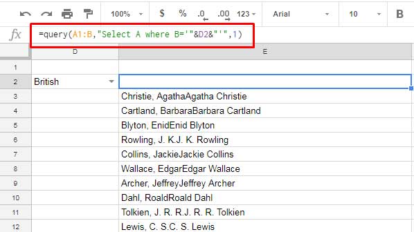 IF logical test in Query in Action