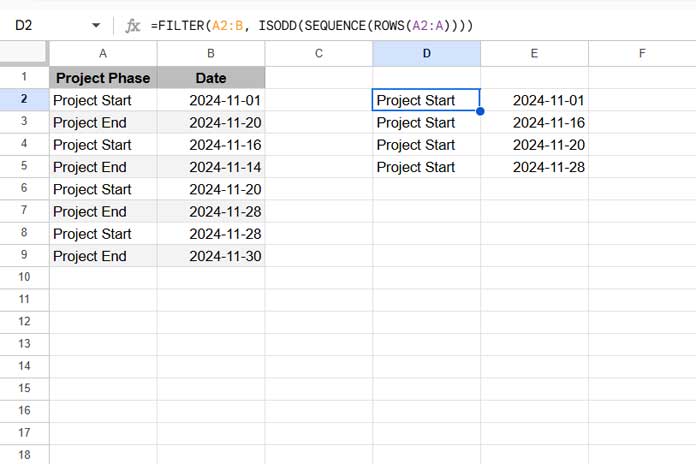 Move Values from Alternate Rows to Columns (Odd-Numbered Rows)