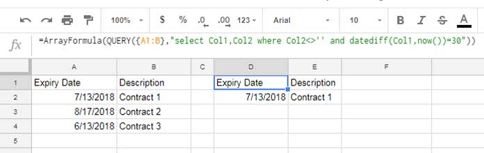 extract the rows containing expiry dates