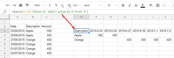 How to Format Query Pivot Header Row in Google Sheets