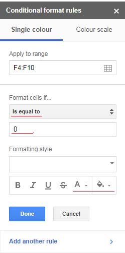 Conditional Format to Make Hidden Zero Values