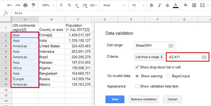 Google Sheets: How to Get an All Selection Option in a Drop-down