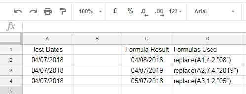 Replace Part of a Date Using the Replace Function