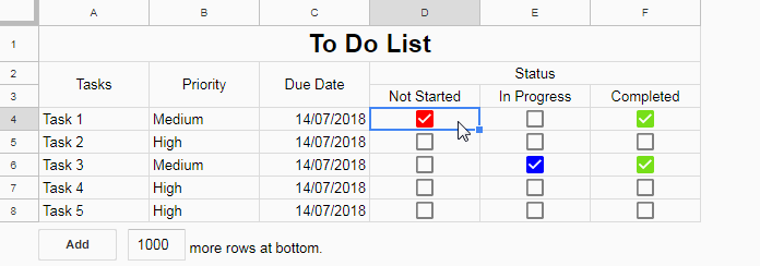 Select and Delete Multiple Tick Boxes in Google Sheets