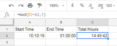 Calculate Normal/Over Time Hours