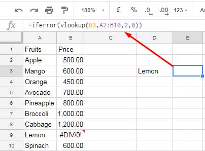 Vlookup in Google Sheets to Return Blank or Zero