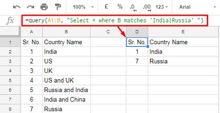 Query Formula to Match Either of The Text