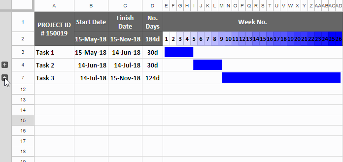 Automated Gantt Chart Google Sheets