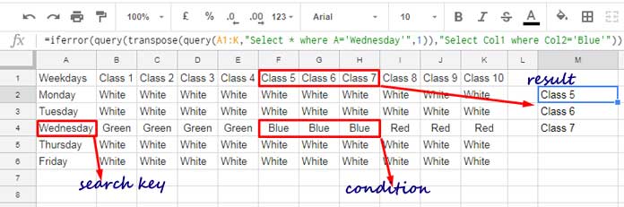 lookup and extract column headers conditionally - example 2