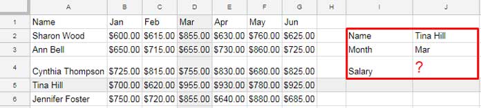 two-way lookup to return intersection value