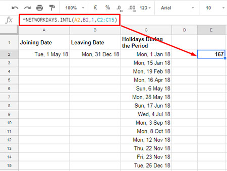 The Killer Google Sheets Formula to Calculate Net Working Days