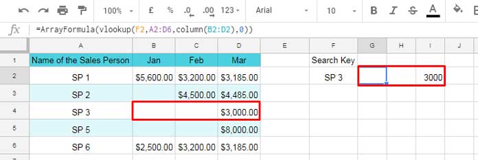 Column as the index number alternative in Vlookup