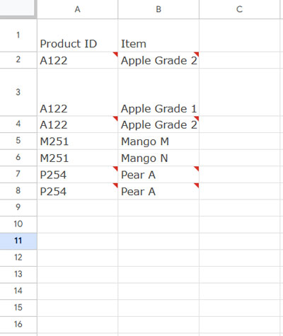 Prevent Duplicate Combinations of Two Columns in Google Sheets