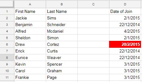 sort data based on outside column