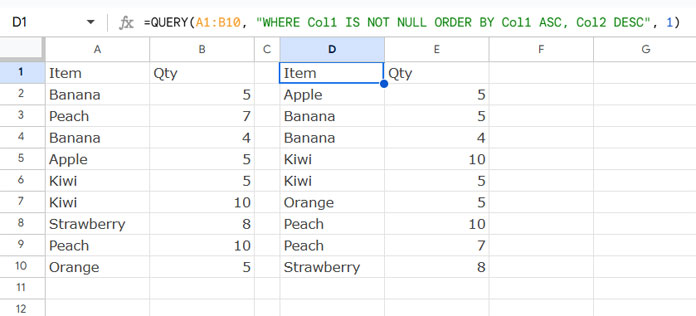 Retain the Header Row While Sorting in Google Sheets