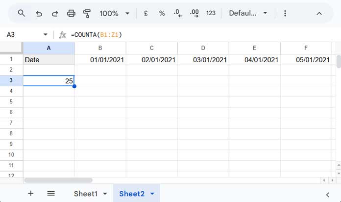 Sample dataset for testing formula auto-updating when inserting columns in Google Sheets