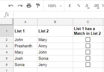 Convert match and mismatch to checkboxes
