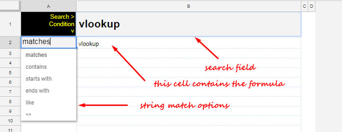 Create A Search Box Using Query In Google Sheets