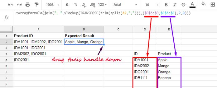 Vlookup to Replace Multiple Comma Separated Values