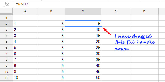 Sum Multiply Subtract Divide Numbers In Google Sheets Formulas