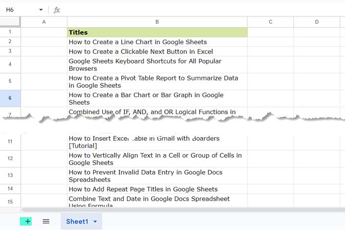 Preparing Data for Search in Google Sheets