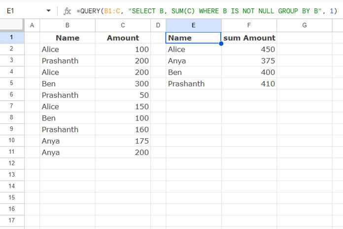 Combine Similar Rows and Sum Values (Category-Based)