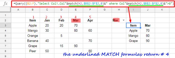 Search Header Row and Filter the Found Column in Sheets