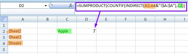 INDIRECT Function: Cross-Sheet References