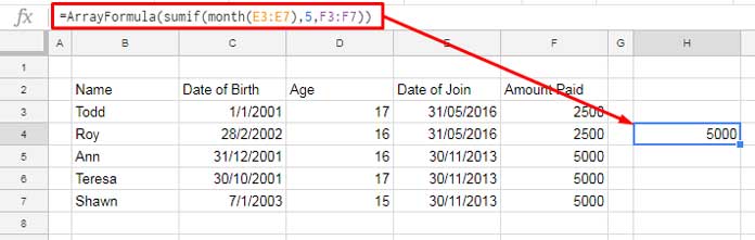Sumif function differences in Excel and Google Sheets