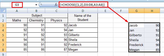 Differences in CHOOSE Function Between Excel and Google Sheets