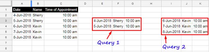 Combine Two Query Results horizontally