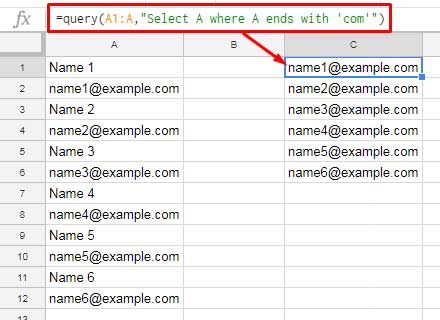 Ends With Suffix Match in Query - Text String