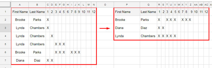 formula excel find duplicates and combine