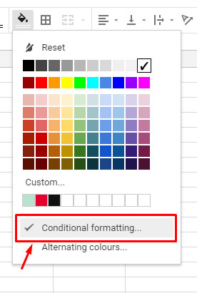 Date Related Conditional Formatting Rules in Google Sheets