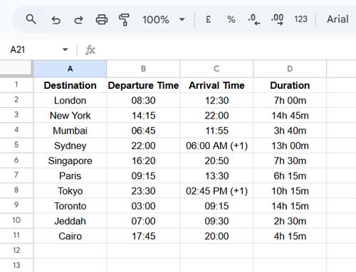 Sample Data