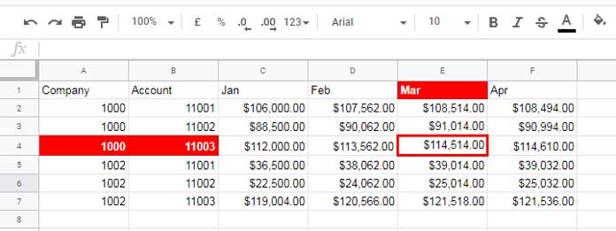 Three-way Lookup in Google Sheets