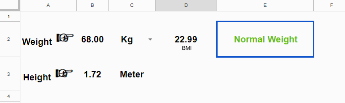 bmi calculator formula