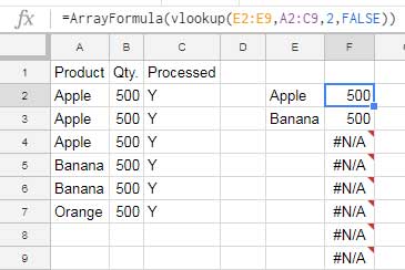 vlookup with n/a errors