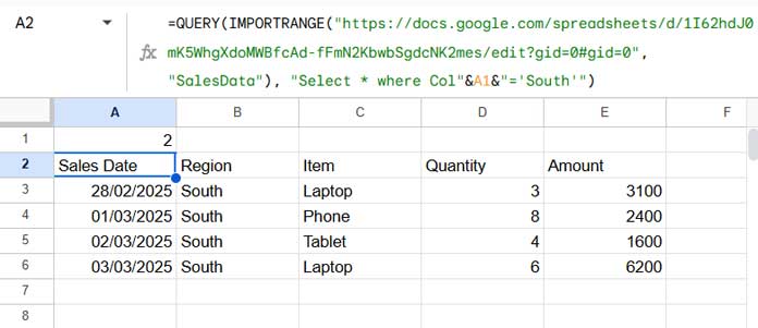 QUERY IMPORTRANGE formula with a dynamic column reference in Google Sheets