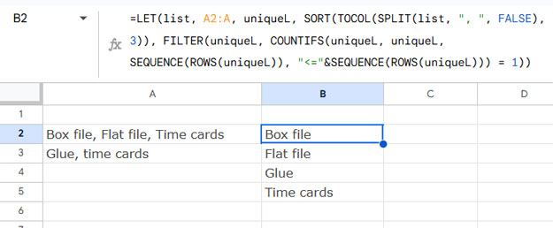 Extracting Unique Values from a Comma-Separated List – Case-Insensitive without Case Formatting