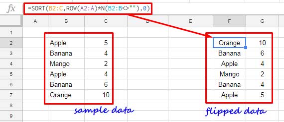 flip vlookup range