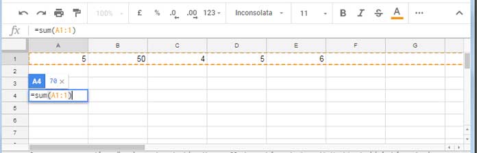 Infinite Row Reference in Google Sheets