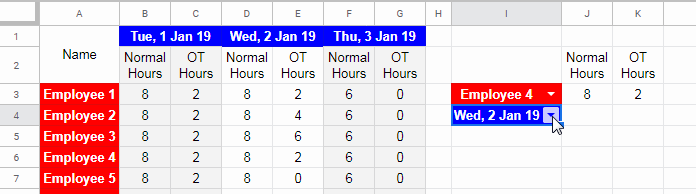 Two Column Output in a Two Way Lookup