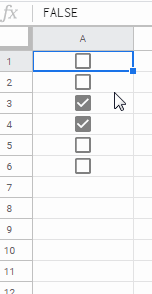 The tick boxes only contain the Boolean values - example