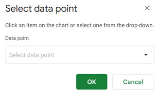 Picking data points from a drop-down