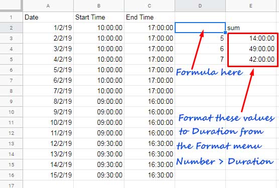 Query pour calculer les heures travaillées par semaine dans Google Sheets